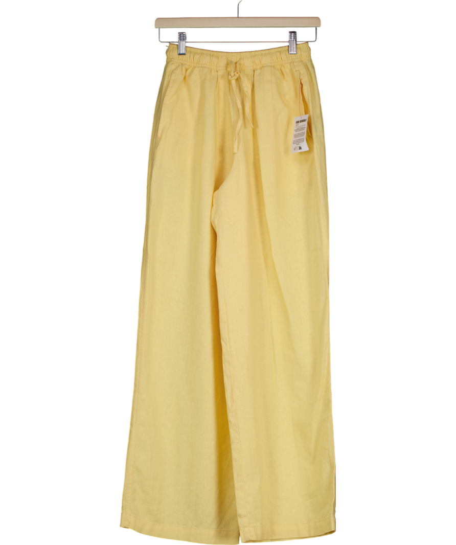 Topshop Yellow Linen Balloon Trouser UK XS