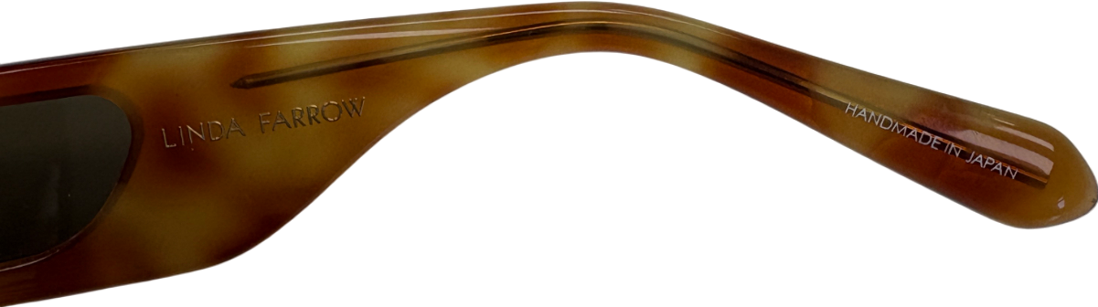 Linda Farrow Brown Talita Sunglasses In Tortoiseshell One Size