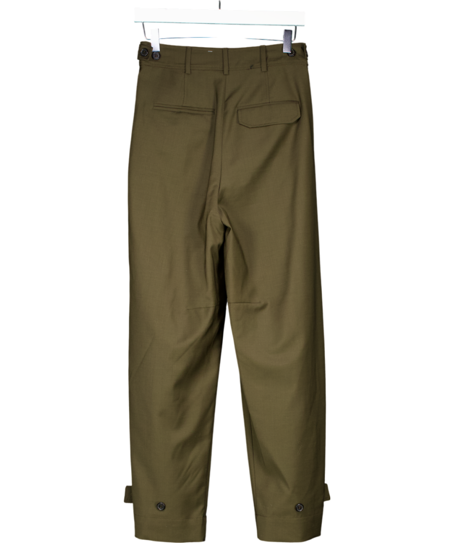 ZARA Brown Straight Fit Trousers UK XS