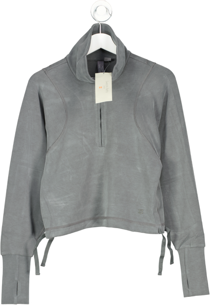 Sweaty Betty Charcoal Grey Half Zip Sweatshirt Bnwt UK XXS