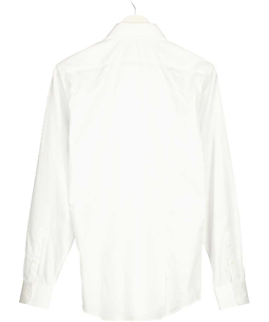 REISS White Storm Two-fold 100% Cotton Shirt UK M