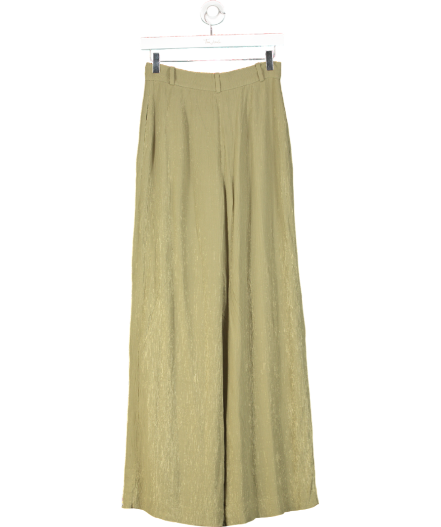 & Other Stories Green Wide Leg Trousers UK 6