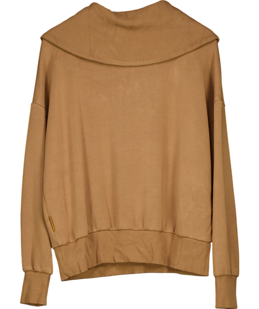 Varley Brown Catherine Half-zip Sweat UK M