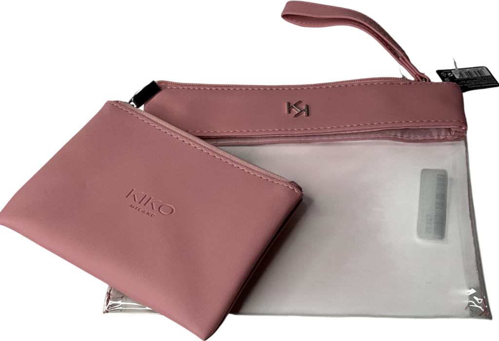 kiko Pink Transparent Beauty Case With Inner Pouch One Size