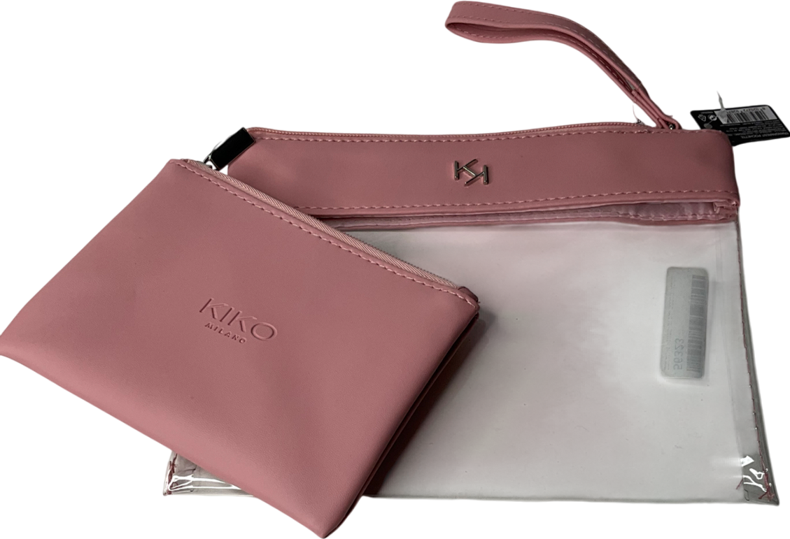 kiko Pink Transparent Beauty Case With Inner Pouch One Size