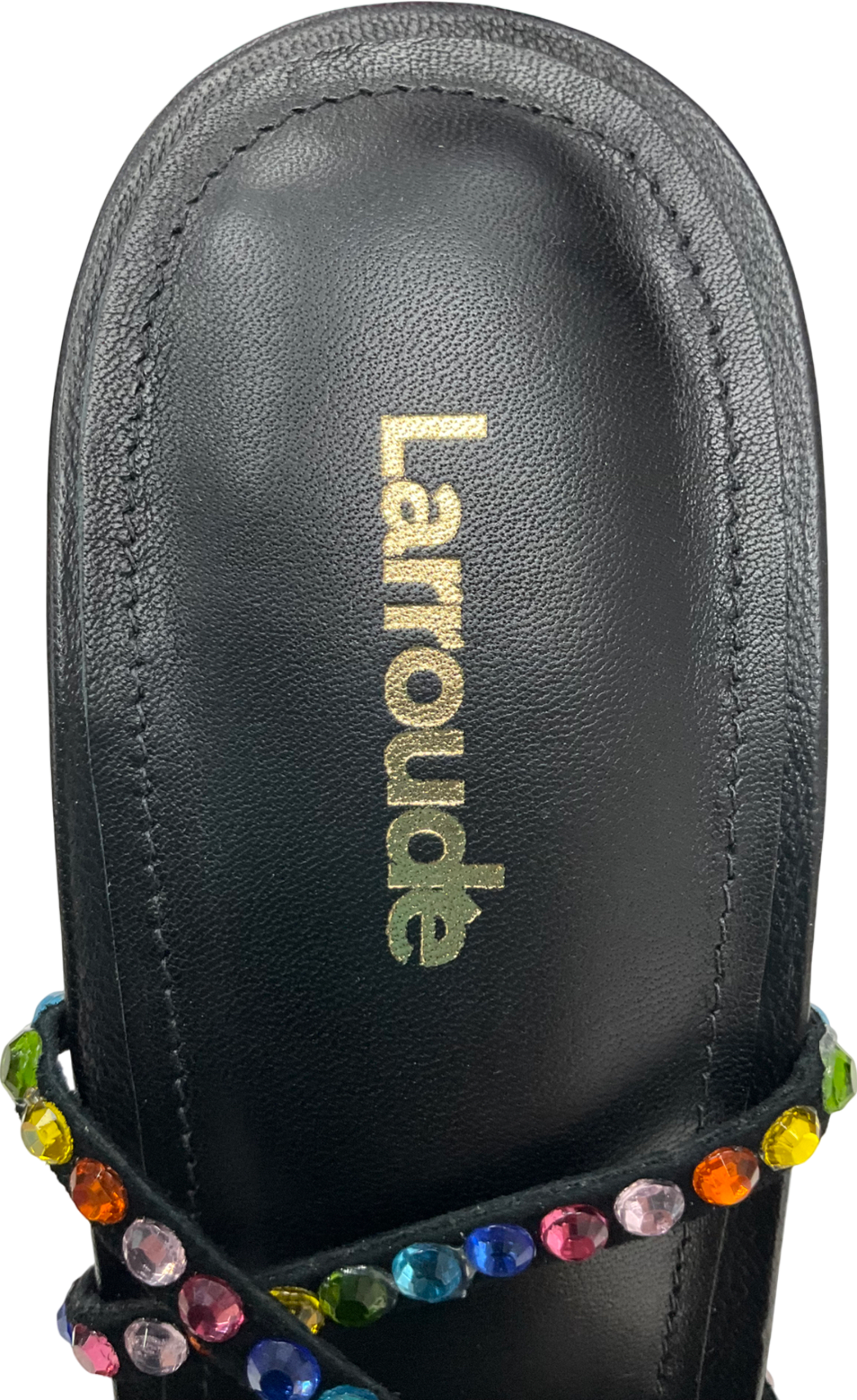 Larroude Black Gloria Disco Sandal UK 6.5 EU 39.5 👠