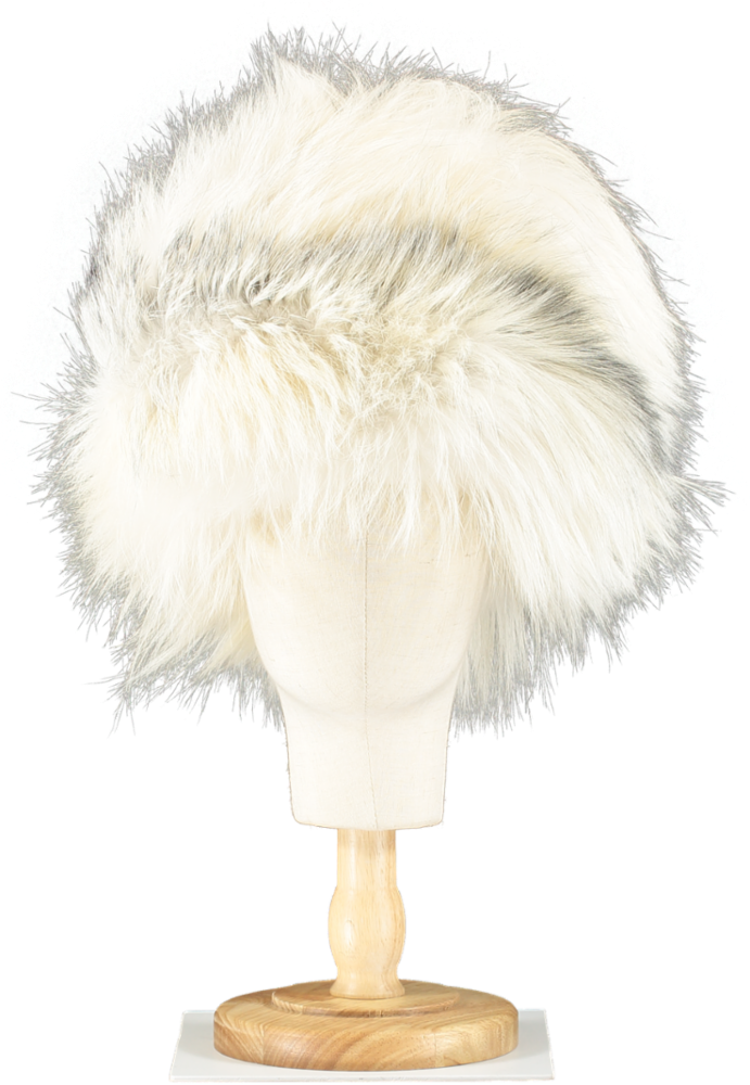 Jonny Beardsall White Faux Fur Contrast Hat UK S