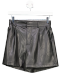 V by Very Black Faux Leather Shorts UK 8