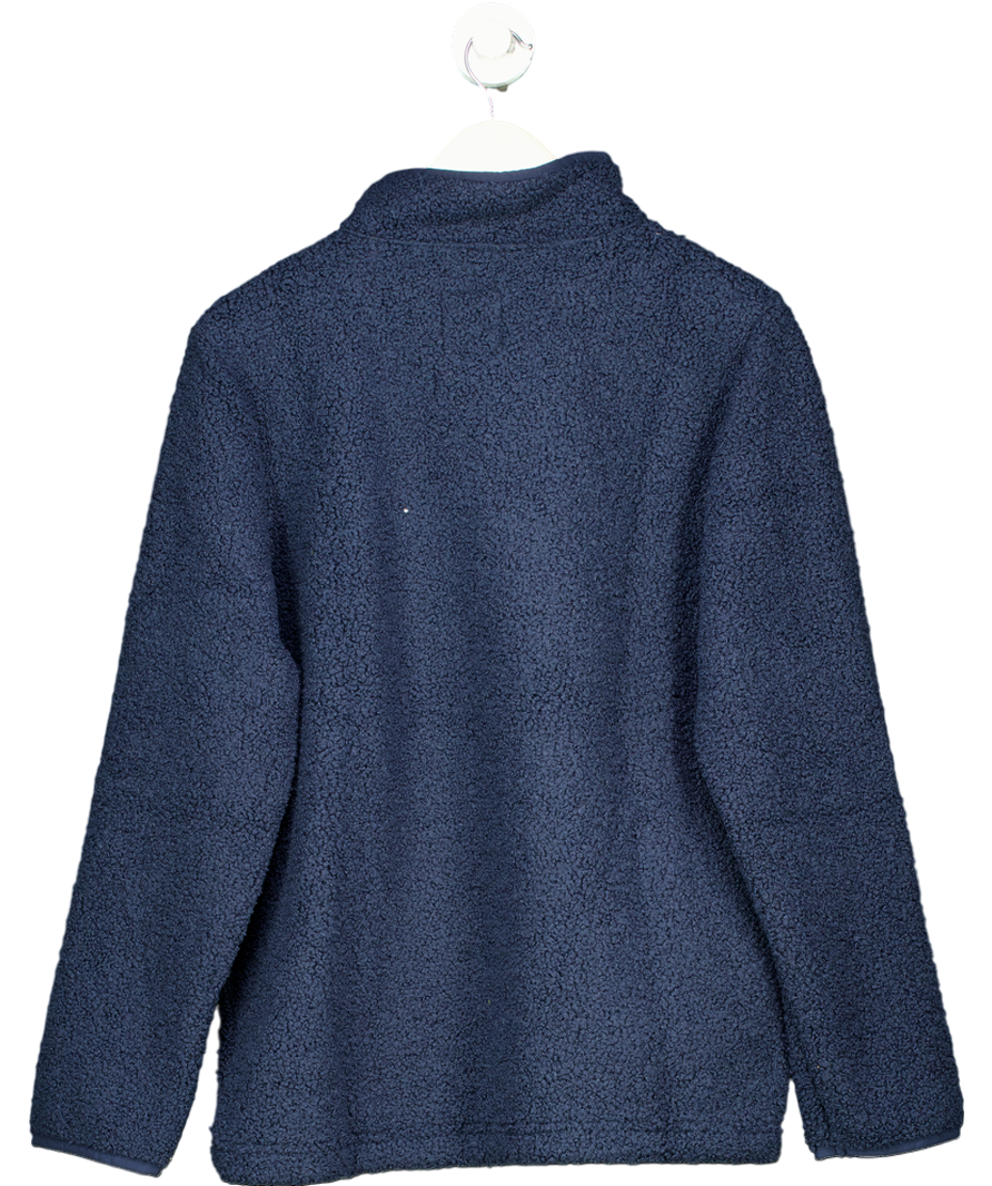 Crew Clothing Company Blue Borg Lounge Half Zip Sweatshirt In Navy UK 12