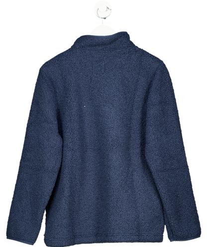 Crew Clothing Company Blue Borg Lounge Half Zip Sweatshirt In Navy UK 12