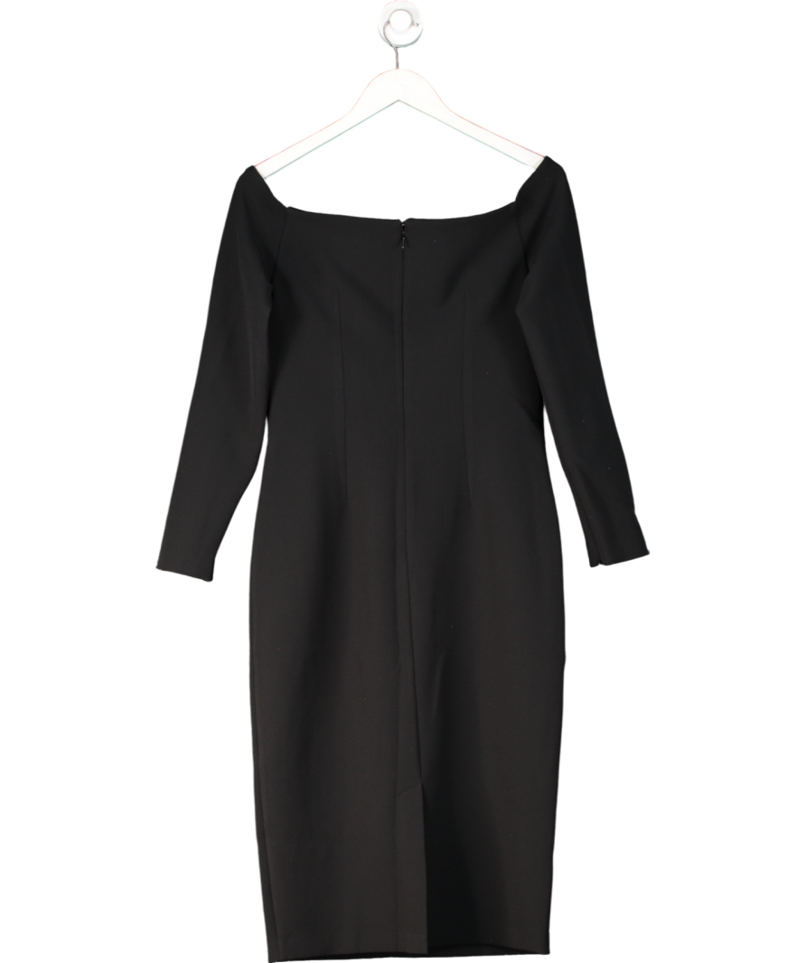 Safiyaa Black Starling Midi Dress UK 12