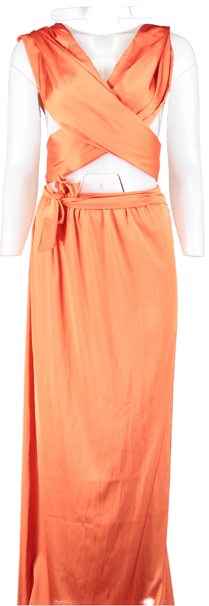 Chic Le Frique Orange Multi Use Top & Maxi Skirt Set UK S/M