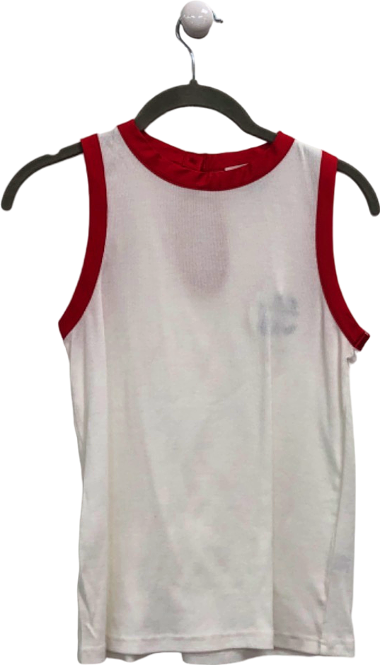 St. Bert's Red/White Sleeveless Top UK S