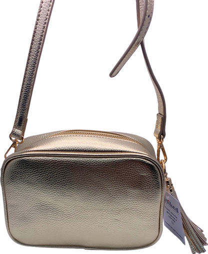 No.1 George Street Gold Leather Crossbody Bag