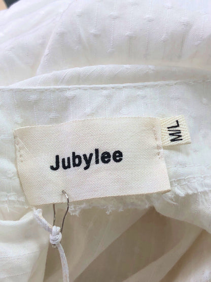 Jubylee White Embroidered Boho Blouse UK M/L