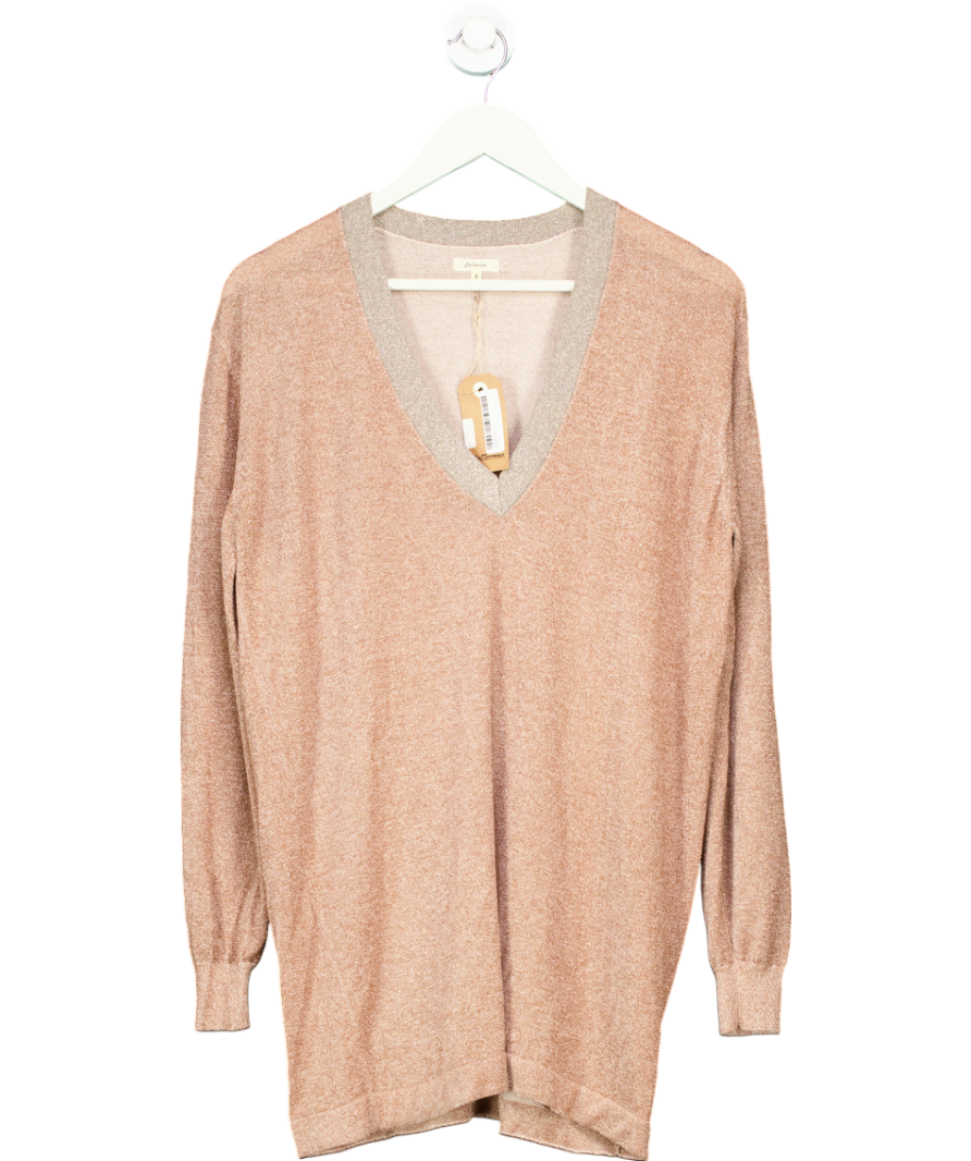 Bellerose Metallic Dillar V Neck Top UK M
