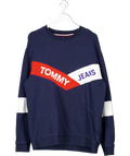 Tommy Jeans Blue Chevron Logo Sweatshirt UK XL