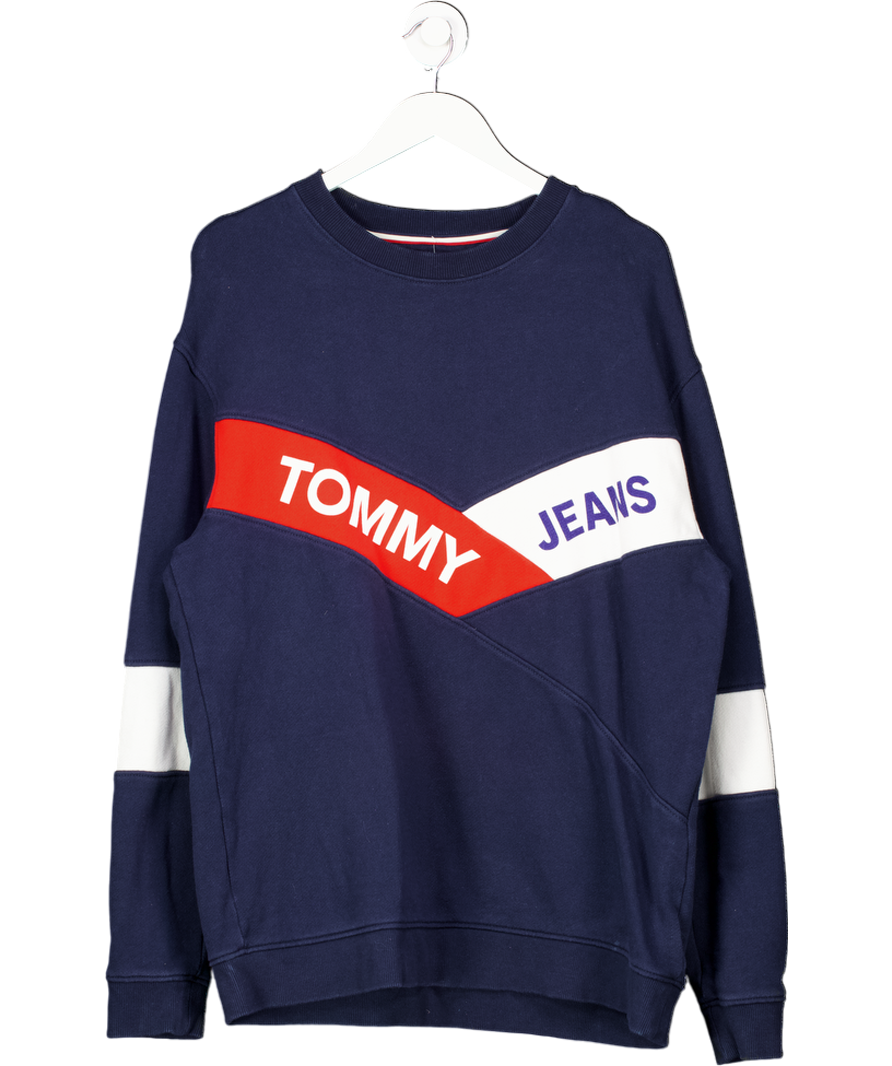 Tommy Jeans Blue Chevron Logo Sweatshirt UK XL