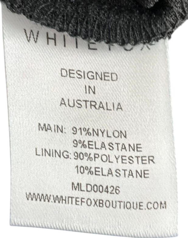 White Fox Black White Lace Bandeau Mini Dress UK L