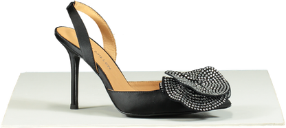 Karen Millen Black Diamante floral stiletto Heels EU 37 UK 4