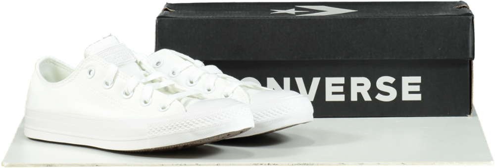 Converse Chuck Taylor All Star White Monochrome Low top trainers UK 4