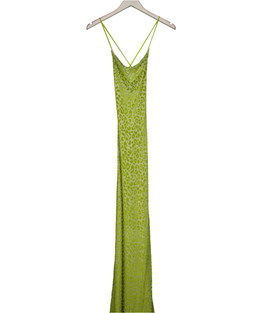 Grace jacob Green Meadow Lime Maxi Dress UK XS