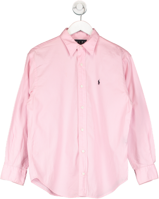 Polo Ralph Lauren Pink Long Sleeve Shirt UK 10
