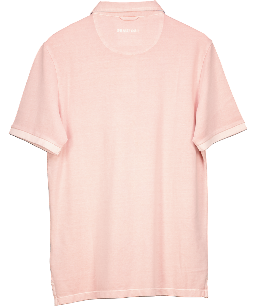 Beaufort & Blake Ringwood Washed Pink Polo UK M