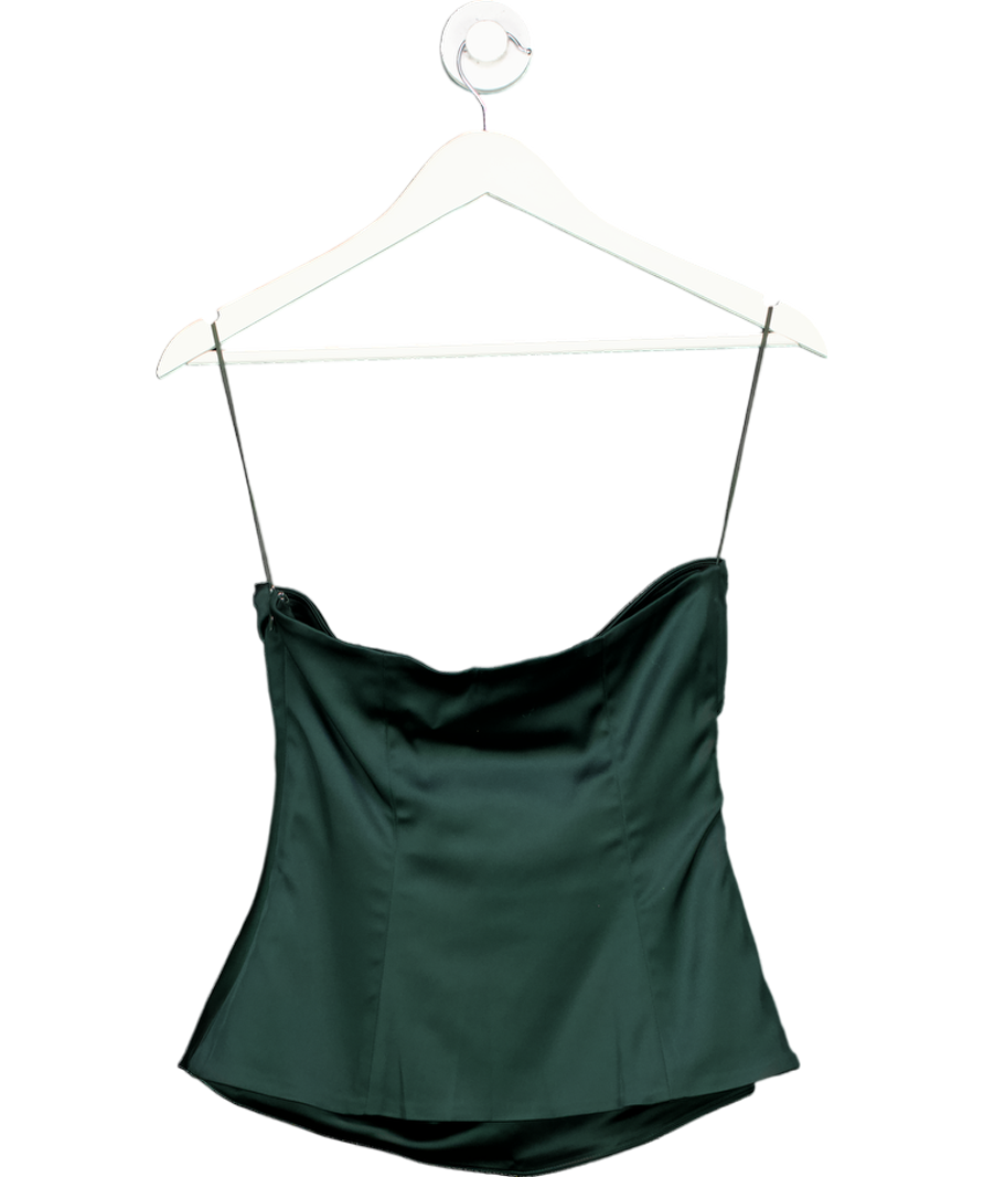 Abercrombie & Fitch Green Long-length Satin Tube Top UK S