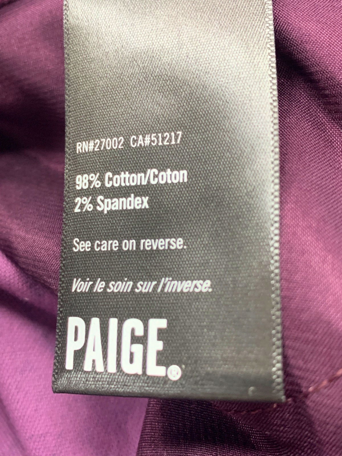 Paige Purple Floral Print Velvet Trousers UK S