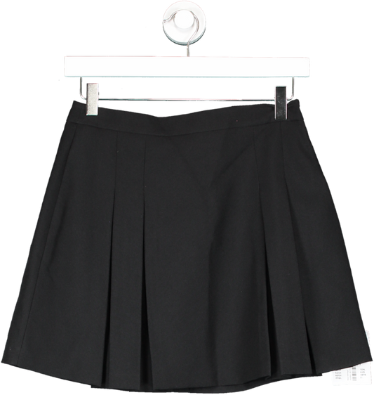 Miss Selfridge Black Pleat Mini Skirt UK 8