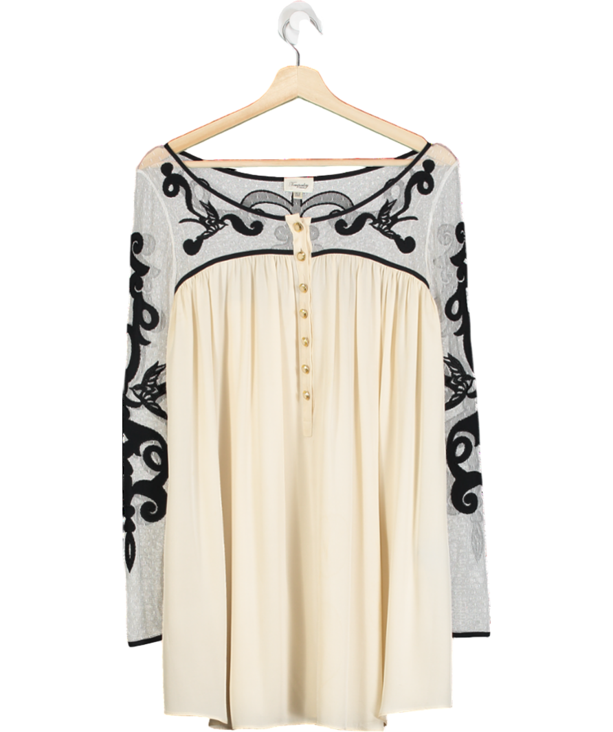 Temperley London Cream Silk And Lace Dress UK 10