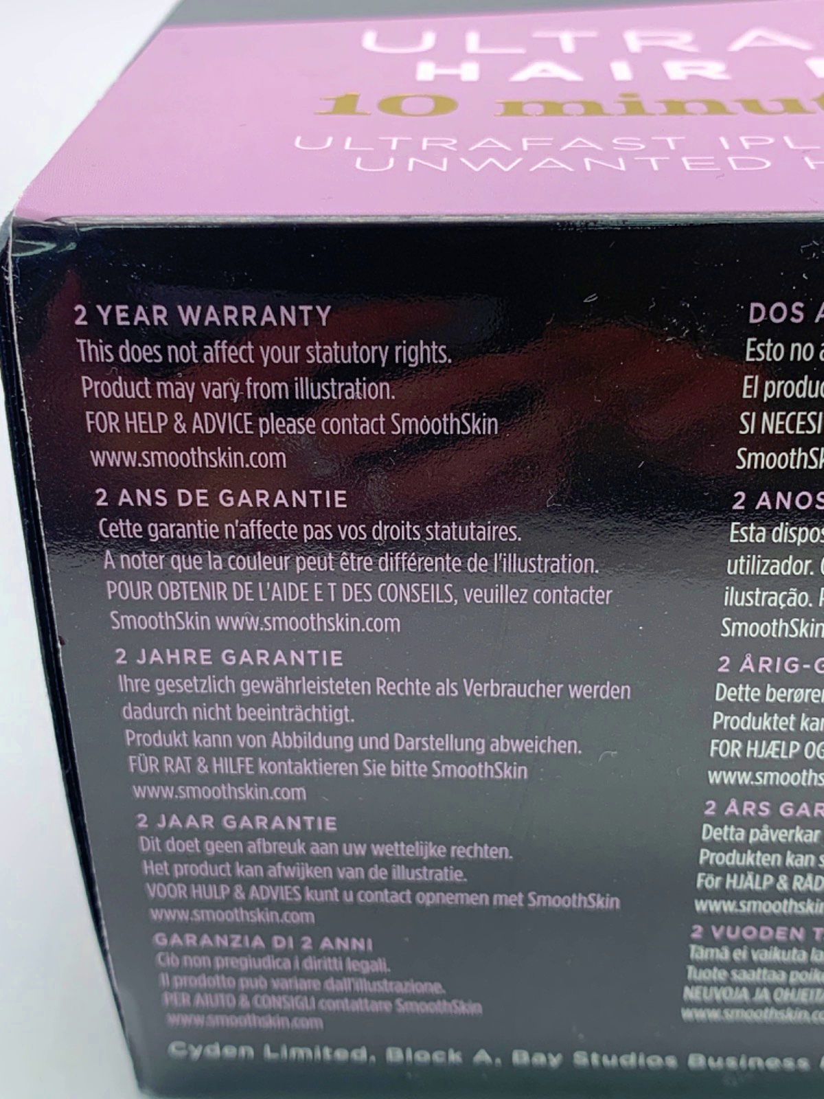 SmoothSkin Pink Bare+ Ultrafast IPL Hair Removal Device