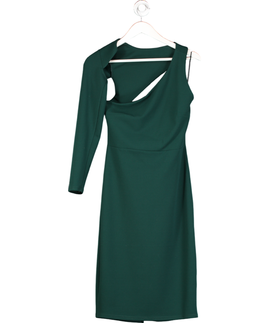 AD LIB Green One Sleeve Midi Pencil Dress UK 12