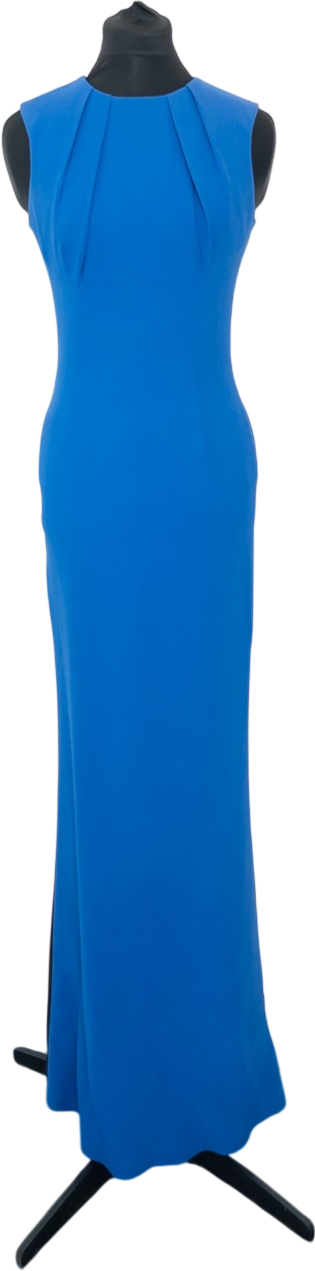 Jonathan Saunders Cobalt Blue / Black Colur Block Evening Gown Fr36 UK 8
