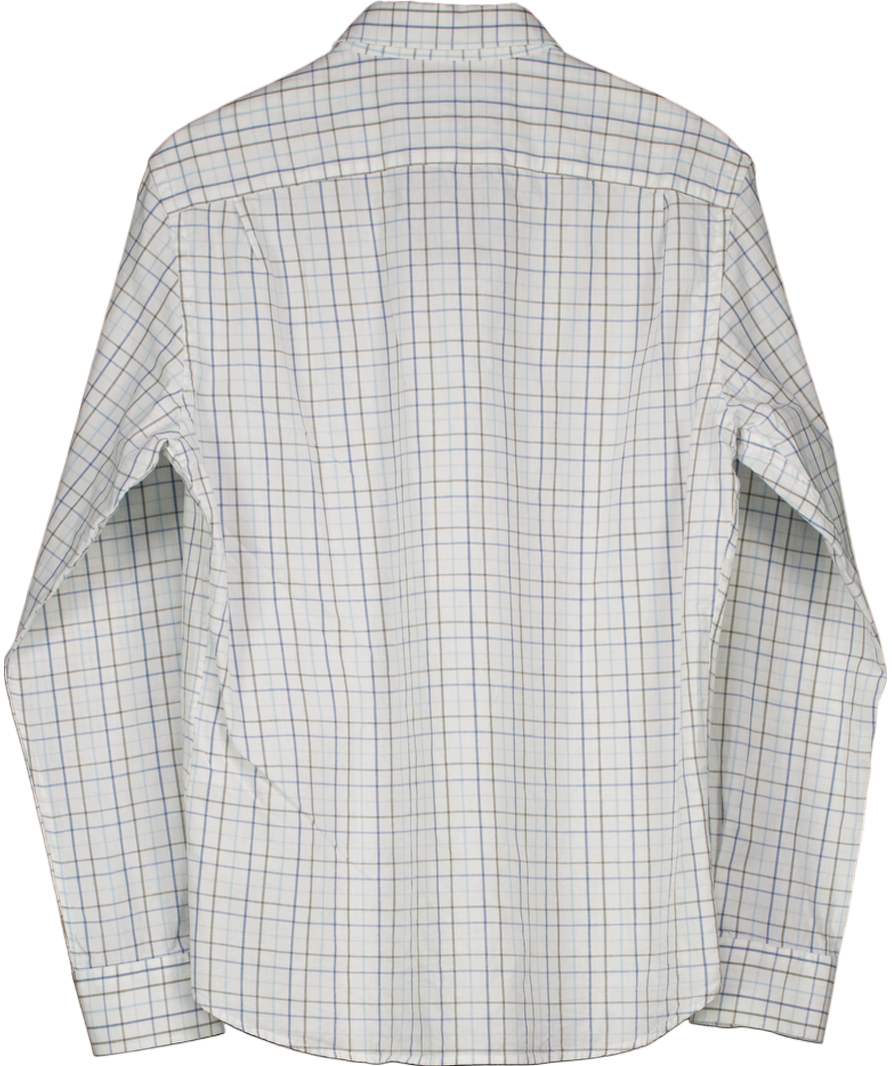 Beaufort & Blake White /blue Checked Shirt UK M