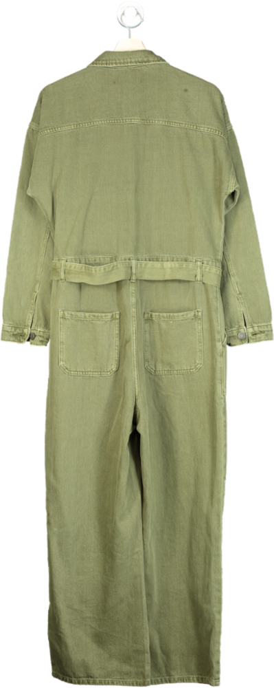 Toxik3 Khaki Helen Wide Leg Jumpsuit UK 10