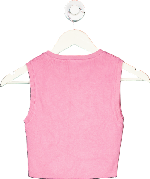 Zara Pink Sleeveless Crop Top UK S