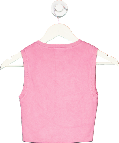 Zara Pink Sleeveless Crop Top UK S