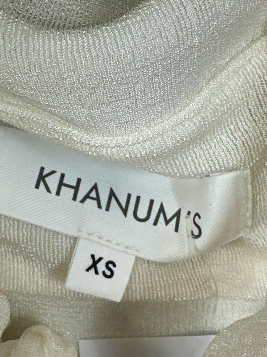 KHANUM’S Ivory Ruched Dress UK XS