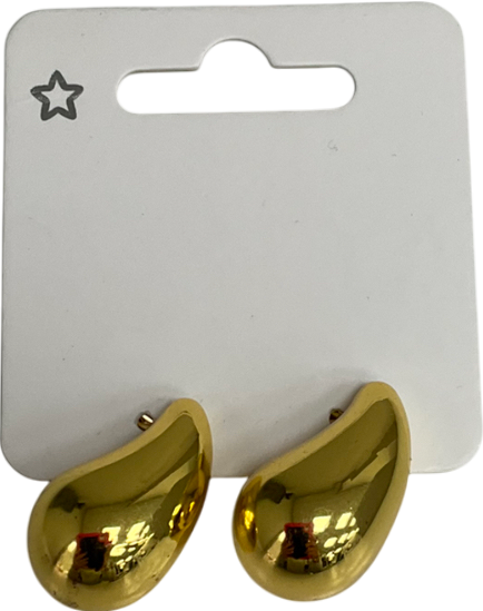 Superdrug Metallic Large Gold Tone Drop Earrings One Size