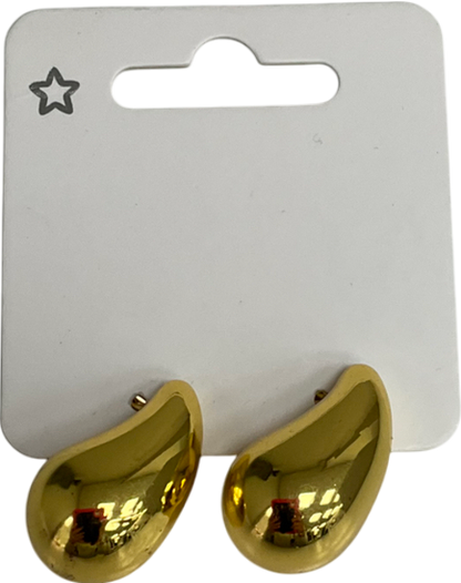 Superdrug Metallic Large Gold Tone Drop Earrings One Size