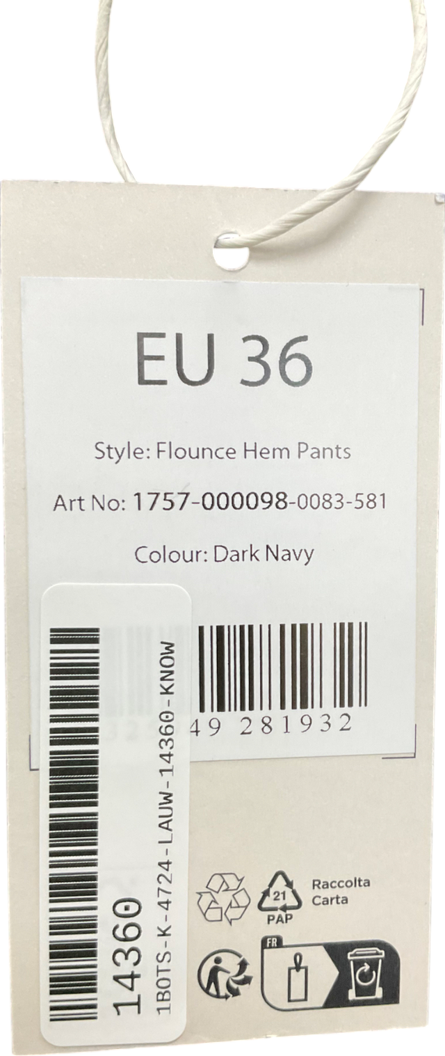 NA-KD Blue Flounce Hem Pants UK 8
