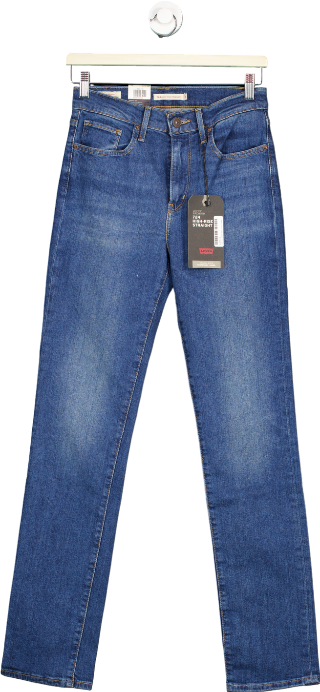 Levi's Blue 724 High-Rise Straight Jeans W28 L32
