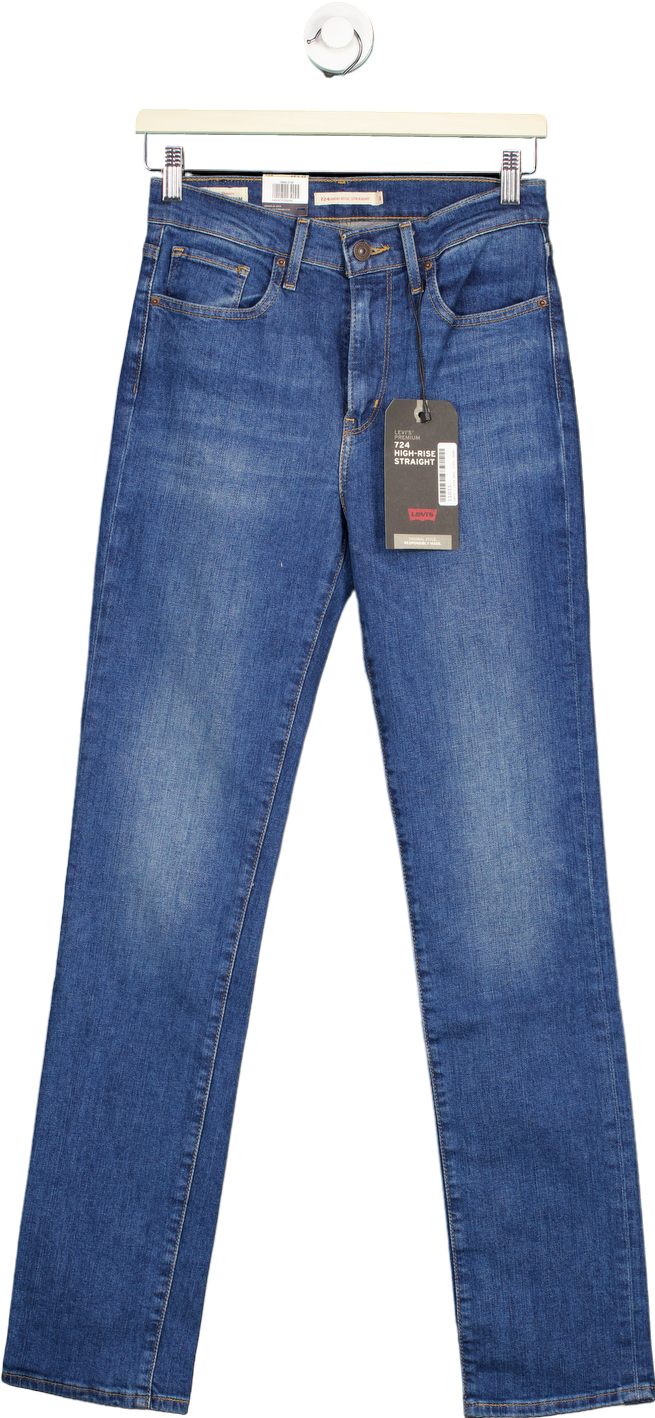 Levi's Blue 724 High-Rise Straight Jeans 28x32
