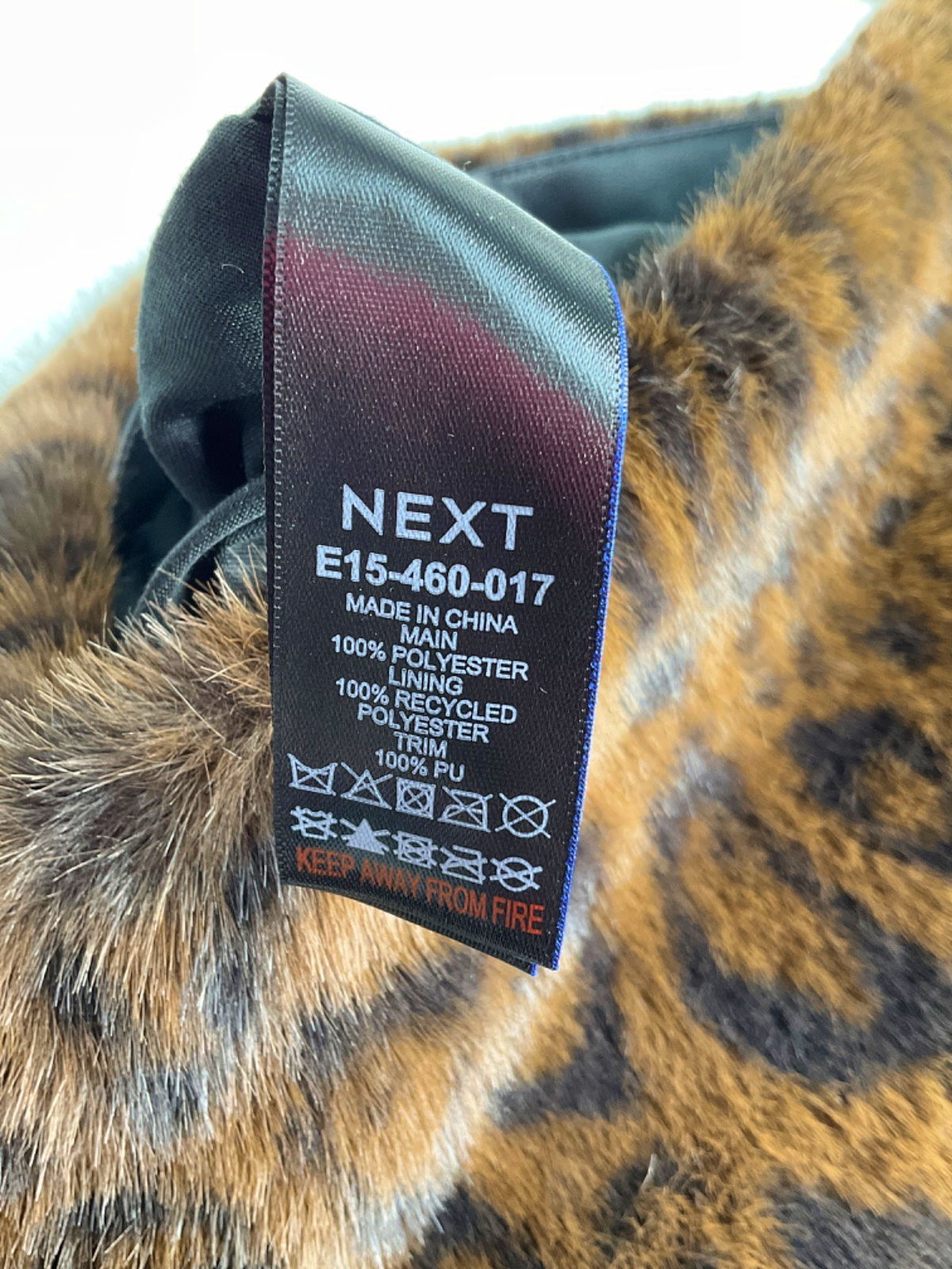 Next Brown Leopard Print Faux Fur Bag UK One Size