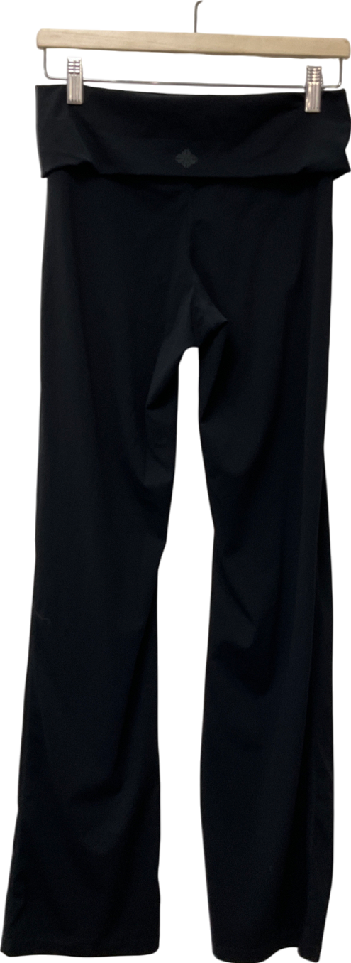 The Couture Club Black Sculpting Stretch Foldover Waistband Yoga Pants UK 10