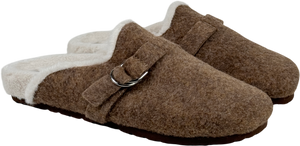 MINT VELVET Felt Clog Slipper - Brown UK 7 EU 40