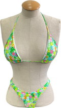 White Fox Green Golden Hour Bikini Set UK XS