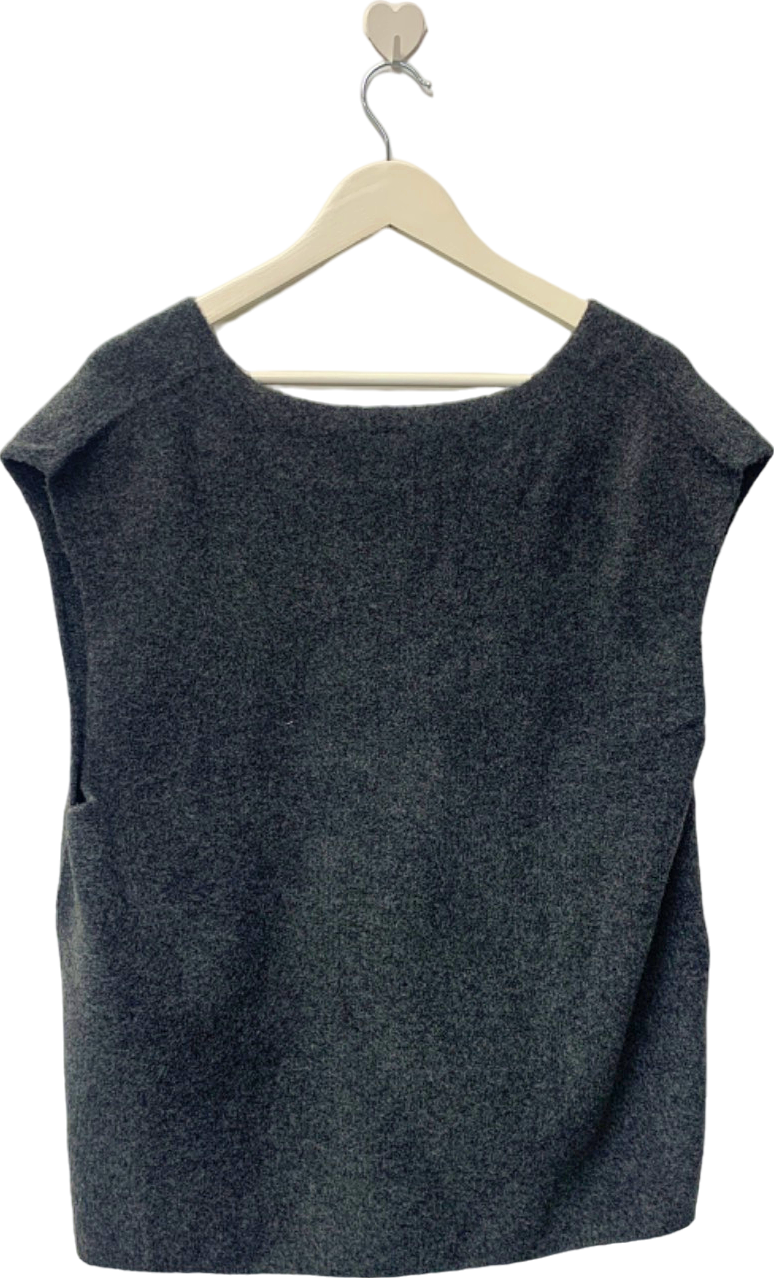 UNIQLO Grey V-Neck Sleeveless Top UK XXL